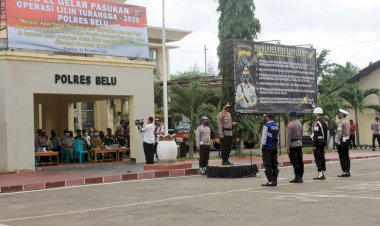 Kesiapan-Pengamanan-Natal-dan-Tahun-Baru,-Polres-Belu-Laksanakan-Apel-Gelar-Pasukan-Ops-Lilin-Turangga-2020