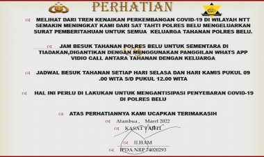 Cegah-Peningkatan-Kasus-Covid-19,-Sat-Tahti-Polres-Belu-Ganti-Besuk-Tahanan-dengan-Video-Call