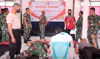 Soliditas-untuk-Kemanusiaan,-Polres-Belu-Bersama-TNI-dan-Brimob-Kompak-Donor-Darah-Sambut-Hari-Bhayangkara-ke-76