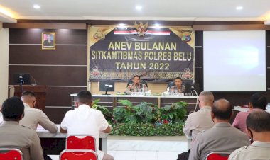 Evaluasi-Pelaksanaan-Tugas-Sepanjang-Juni-2022,-Polres-Belu-Gelar-Rapat-Anev-Bulanan