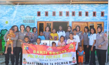 Sambut-HUT-Polwan-RI-ke-74,-Polwan-Polres-Belu-Sambangi-Anak-anak-Panti-Asuhan-Gracia-Hati-Mulia