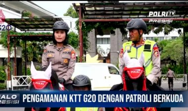 Pengamanan-KTT-G20,-Polri-Terjunkan-Patroli-Berkuda