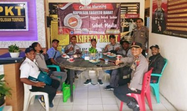 Pererat-Sinergitas-dan-Kemitraan,-Kapolsek-Tasifeto-Barat-Gelar-Coffee-Morning-bersama-Insan-Pers