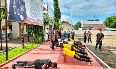 Ukur-Stamina-dan-Kesehatan-Tubuh,-Polres-Belu-Gelar-Samjas-dan-Bela-Diri-Polri-Semester-I