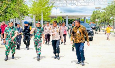 Sinergitas-TNI-Polri,-Kapolres-Belu-Dampingi-Kunjungan-Kerja-Danrem-161/WS-di-Perbatasan-RI-RDTL