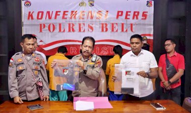 Tetapkan-Empat-Tersangka,-Polres-Belu-Gelar-Konferensi-Pers-Pengungkapan-Kasus-Tindak-Pidana-Perdagangan-Orang