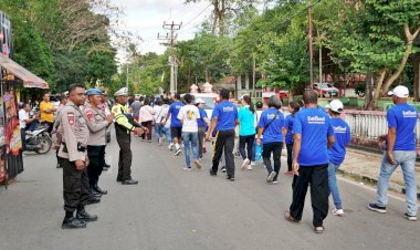 Dari-Pengawalan-hingga-Pengamanan-Route,-Polres-Belu-Turun-Penuh-Amankan-Jalan-sehat-Nusantara-Keluarga-Besar-Keuskupan-Atambua
