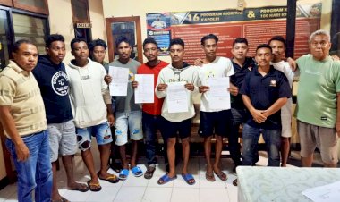 Terapkan-Restorative-Justice,-Polsek-Kakuluk-Mesak-Selesaikan-Kasus-Pengeroyokan-di-Desa-Dualaus