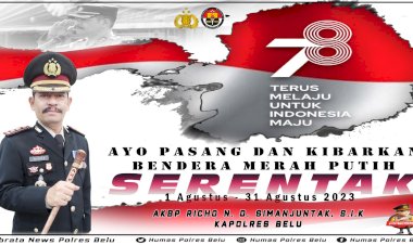 Tanamkan-Rasa-Cinta-NKRI,-Kapolres-Belu-Ajak-Anggota-dan-Masyarakat-Kibarkan-Bendera-Merah-Putih-Selama-Agustus-2023