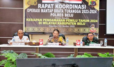 Undang-Instansi-Terkait,-Polres-Belu-Gelar-Rakor-Ops-Mantap-Brata-Kesiapan-Pengamanan-Pemilu-2024