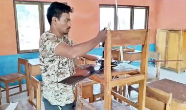 Penuhi-Janji,-Kapolres-Belu,-AKBP-Richo-N.D-Simanjuntak-Bantu-Kipas-Angin-Dukung-Proses-Belajar-Mengajar-di-SDN-Halimea