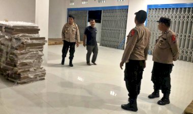 Logistik-Pemilu-2024-Tiba,-Satgas-Ops-Mantap-Brata-Polres-Belu-Tingkatkan-Patroli-ke-Kantor-KPU-dan-Gudang-Logistik-KPU