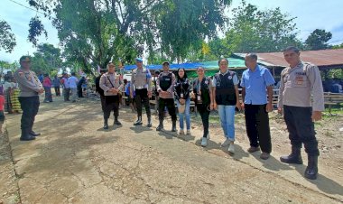 Berjibaku-di-Hari-Libur,-Dua-Polsek-Jajaran-Polres-Belu-Bersinergi-Amankan-Kampanye-Caleg-dari-Partai-Gerindra