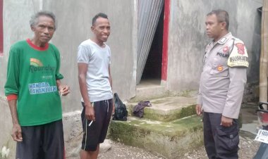 Pemilu-di-Depan-Mata,-Bhabinkamtibmas-Rinbesihat-Polres-Belu-Pinta-Warga-Dukung-Polri-Ciptakan-Iklim-yang-Aman-dan-Damai