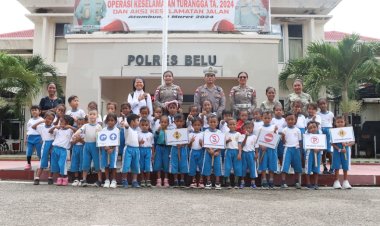 Serunya-Bermain-dan-Belajar-Bersama,-Sat-Lantas-Polres-Belu-Kenalkan-Rambu-rambu-Lalu-Lintas-untuk-Anak-TKK-Asisi-Onoboi