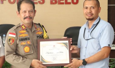 Rakor-Kesiapan-Launching-Tahapan-Pilkada,-Kapolres-Belu-Terima-Penghargaan-dari-KPU-Kabupaten-Belu