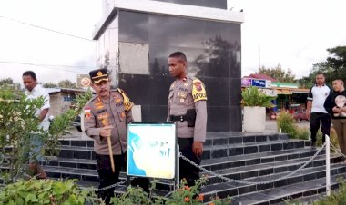 Cek-TKP-Perusakan-Lampu-Taman-Tugu-Seroja-Halilulik,-Kapolres-Belu:Situasi-Aman,-Pelaku-Sudah-Diamankan