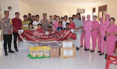 Berbagi-Kebahagiaan-di-Hari-Bhayangkara-ke-78,-Polres-Belu-Gelar-Anjangsana-Dan-Bansos-di-Panti-Asuhan-Hingga-Warakawuri