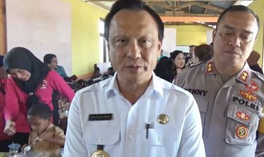 Kapolres-Belu-bersama-Ketua-Bhayangkari-Hadiri-Uji-Coba-Makan-Bergizi-Gratis-untuk-Ratusan-Anak-di-Perbatasan