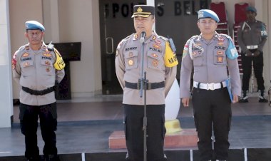 Anev-Kinerja-Anggota-Seminggu-Terakhir,-Kapolres-Belu-Pesan-Anggota-Jaga-Kekompakan,-Jaga-Kesehatan-dan-Larang-Cawe-cawe-di-Pilkada-2024