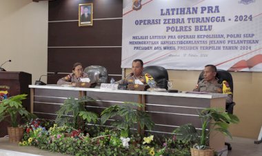 Buka-Latihan-Pra-Operasi,-Wakapolres-Belu-Imbau-Anggota-Pahami-Sasaran-dan-Cara-Bertindak-dalam-Operasi-Zebra-Turangga-2024