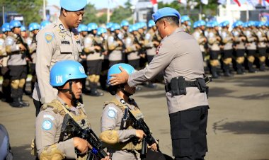 Polri-Kembali-Kirim-Pasukan-untuk-Misi-Perdamaian-PBB,-Latpragas-Satgas-FPU-7-MINUSCA-Resmi-Dimulai