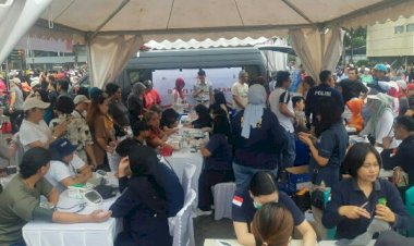 Car-Free-Day-Sambut-Hari-Bhayangkara-ke-79,-Polda-Sulut-Gelar-Bakti-Kesehatan-hingga-Dapur-Umum