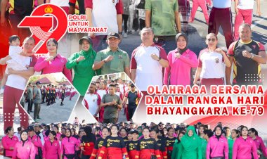 Pupuk-Terus-Kekompakan-di-Wilayah-Tapal-Batas,-Polres-Belu-Bersama-TNI-dan-Brimob-Gelar-Olahraga-Bersama-Sambut-Hari-Bhayangkara-ke-79