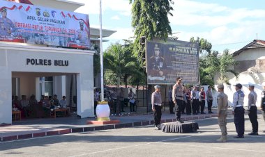 Awali-Tugas-di-Tapal-Batas,-Kapolres-Belu,-AKBP-I-Gede-Eka-Putra-Astawa-Pimpin-Gelar-Pasukan-Operasi-Patuh-Turangga-2025