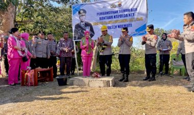 Polri-untuk-Masyarakat:-Kapolda-NTT-Awali-Pembangunan-Sumur-Bor-di-Polsek-Noemuti-Demi-Akses-Air-Bersih