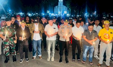 Doa-Untuk-Affan-Kurniawan,-Doa-Untuk-Negeri:-Polres-Belu-bersama-Forkopimda,-Tokoh-Agama-dan-Komunitas-Ojol-Gelar-Perenungan-dan-Doa-Bersama