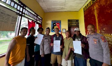 Terapkan-Restorative-Justice,-Polsek-Raihat-Damaikan-Warga-Aitoun-yang-Terlibat-Kasus-Pengancaman