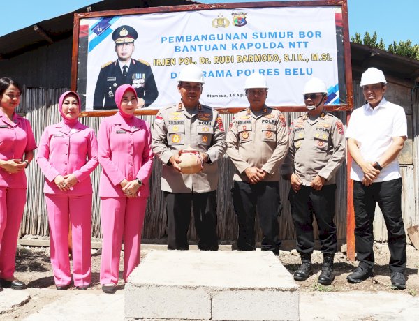 Kado Manis di Momen Kemerdekaan RI, Kapolda NTT Serahkan Bantuan Sumur Bor untuk Anggota Polres Belu dan Warga Perbatasan