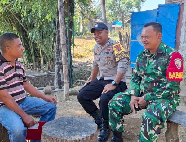 Bersinergi Ciptakan Kamtibmas, Bhabinkamtibmas Polres Belu dan Babinsa Sambangi Warga Binaan di Kelurahan Bardao