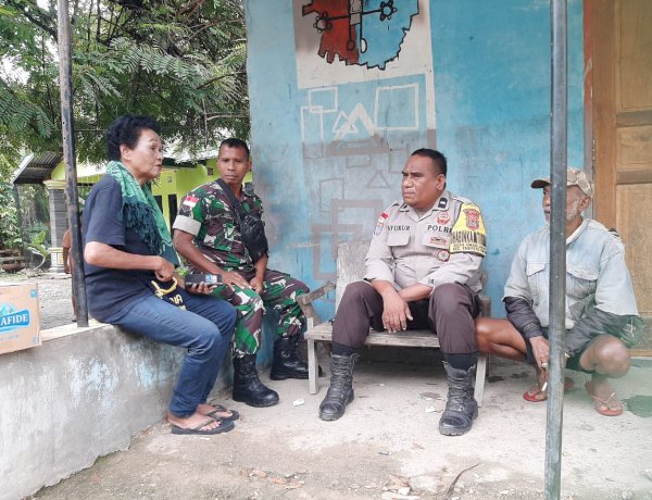 Ada Gangguan Kamtibmas dan Bencana Alam Segera Lapor Kami, Pesan Bhabinkamtibmas Polres Belu dan Babinsa TNI Saat Sambang ke Warga Binaannya