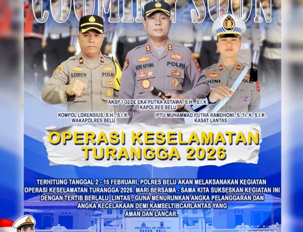 Tingkatkan Kesadaran dan Disiplin Masyarakat dalam Berlalu Lintas, Polres Belu Mulai Besok Gelar Operasi Keselamatan 2026