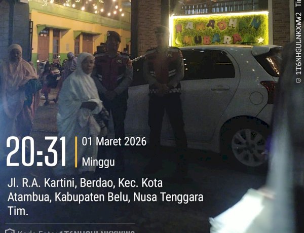 Hari ke 11 Puasa Ramadan 1447 H, Personel Gabungan Polres Belu Kembali Amankan Sholat Tarawih di Tiga Mesjid Besar Kota Atambua