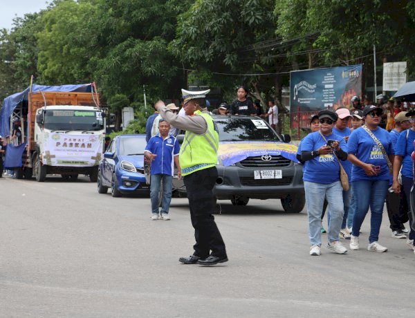 Jemaat GMIT Klasis Belu Pawai Kemenangan Paskah 2026, Personel Ops Semana Santa Polres Belu Turun Penuh Lakukan Pengamanan dan Pengawalan