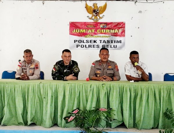 Pererat Silaturahmi Melalui Jumat Curhat,  Kapolsek Tasifeto Timur Ajak Masyarakat Dukung Polri Jaga Kamtibmas dan Jauhi Tindak Pidana