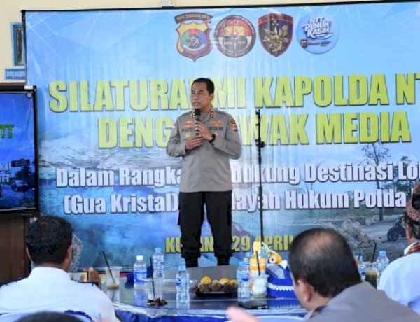 Kapolda NTT jalin silaturahmi dengan awak media, dorong promosi Wisata Gua Kristal dan beri dukungan pengembangan fasilitas
