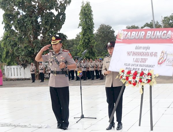 Jelang Hari Bhayangkara ke 80, Kapolres Belu Pimpin Ziarah Rombongan dan Tabur Bunga di Taman Makam Pahlawan Seroja