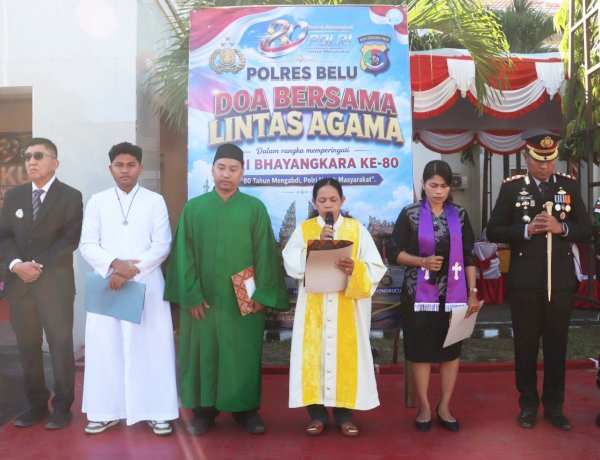 Dari Batas Negeri, Polres Belu Gandeng Tokoh Lintas Agama Gelar Doa Bersama Maknai Peringatan Hari Bhayangkara ke 80