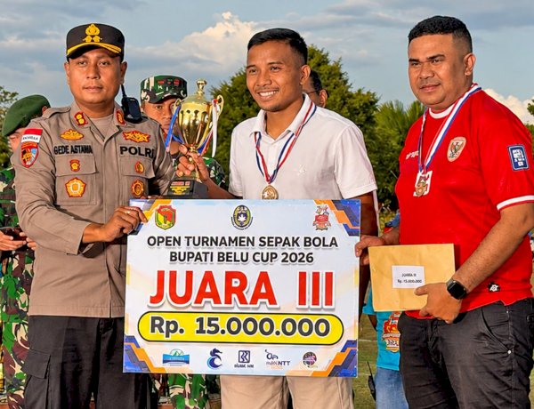 Turnamen Sepakbola Bupati Cup 2026 Berjalan Aman dan Sukses, Kapolres Belu AKBP I Gede Eka Putra Astawa Ucap Terima Kasih untuk Seluruh Masyarakat