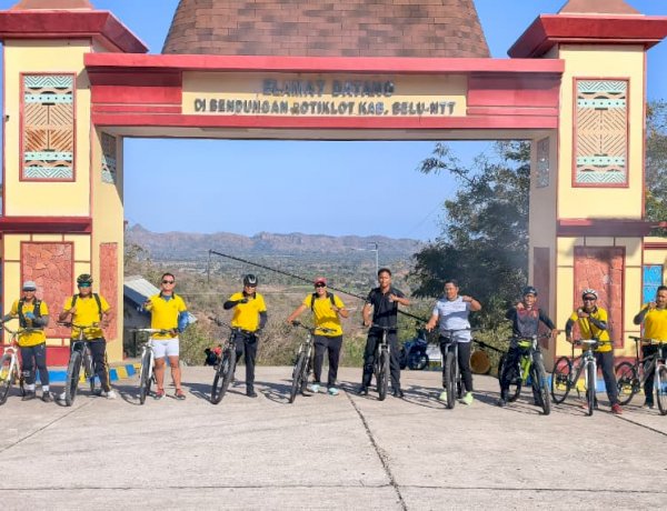 Jumat Sehat dengan Bersepeda, Cara Kapolres Belu, AKBP I Gede Eka Putra Astawa Jaga Kebugaran Tubuh Sekaligus Pantau Situasi Kamtibmas