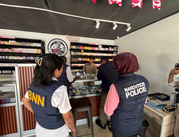 Cegah Narkoba Berkedok Liquid Vape, Polres Belu dan BNN Sisir Tiga Toko Vape di Atambua