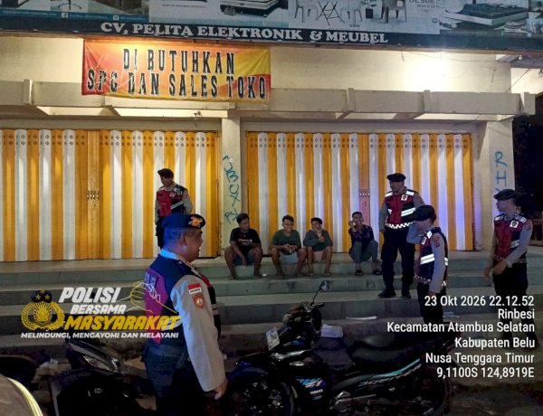 Senantiasa Menjaga Situasi Kondusif di Malam Hari, Kasat Samapta Polres Belu Pimpin Tim Turjawali Gelar Patroli Dialogis di Seputaran Kota