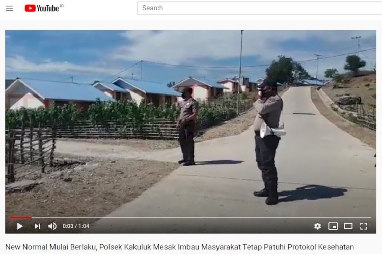 Video, Imbauan Protokol Kesehatan  Polsek Kakuluk Mesak untuk Warga di Kampung Jokowi