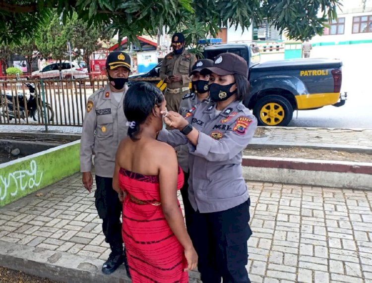 Gelorakan Disiplin Prokes, Satgas Aman Nusa Polres Belu Kembali Gelar Operasi Yustisi di Kota Atambua