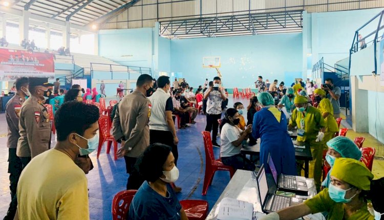 Polres Belu Gelar Vaksinasi Massal di 17 Titik Sambut Hari Bhayangkara ke 75