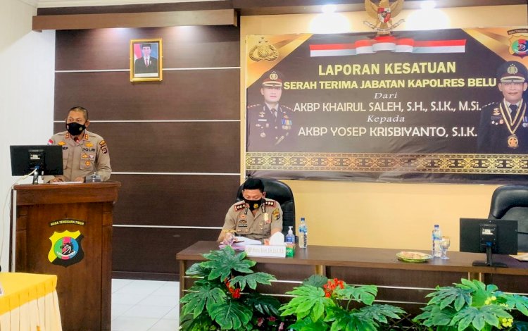 Pimpin Polres Belu, AKBP Yosep Krisbiyanto Minta Dukungan Seluruh Anggota dalam Pelaksanaan Tugas